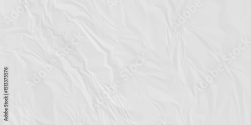 White crumpled recycled craft paper texture background. Abstract shape background with space paper for text. Minimal wrinkled rough canvas paper texture.
 