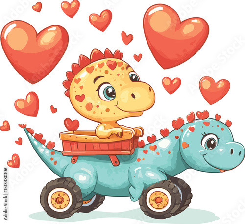 baby carriage with heart