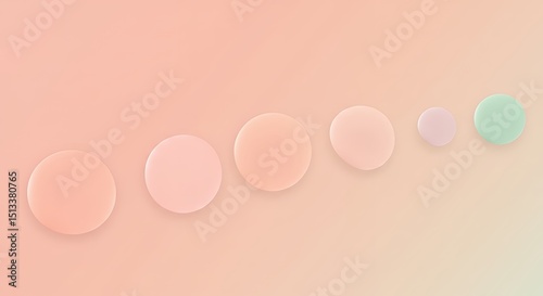 Gradient Circles on Peach Background