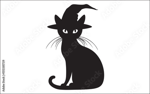 halloween black and white cat