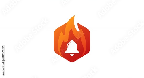 Bell inside fire hexagon