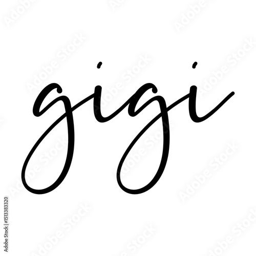 Gig script svg cut file. Isolated vector illustration.
