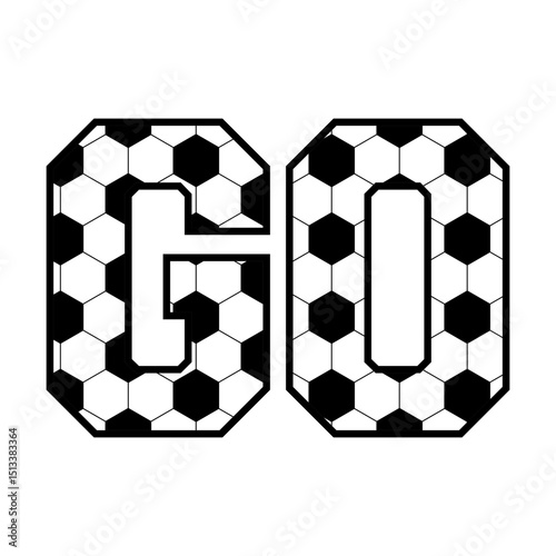 Soccer go svg cut file. Isolated vector illustration.