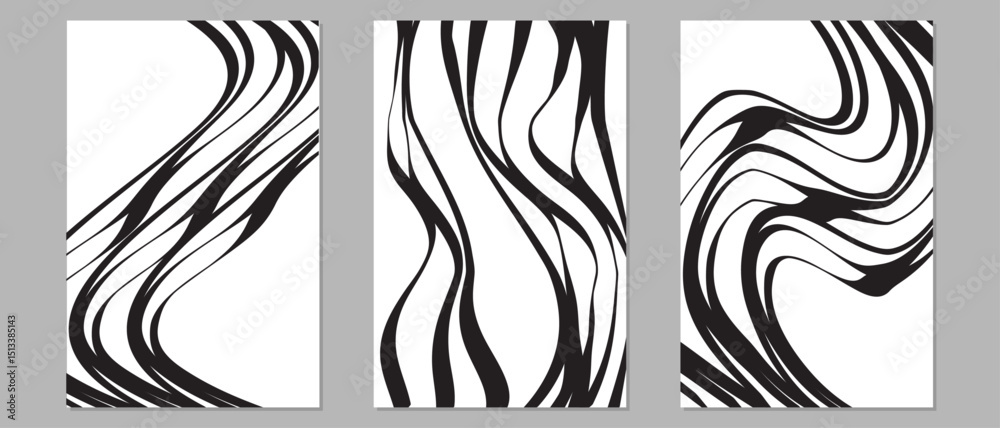 Fototapeta premium Black and White Abstract Artwork or Wall Art