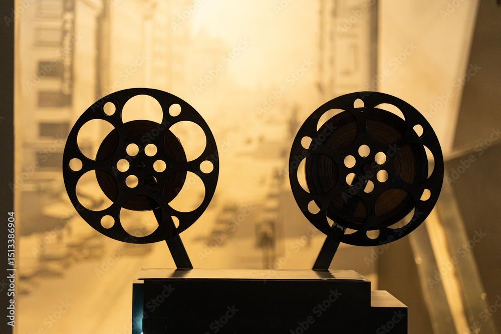 Fototapeta premium Antique movie projector, Old retro machine for films.