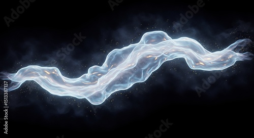 Ethereal Smoke on Black Background