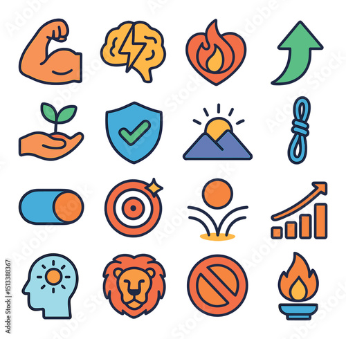 Business and finance icon collection in flat, silhouette style. money and economy symbols
