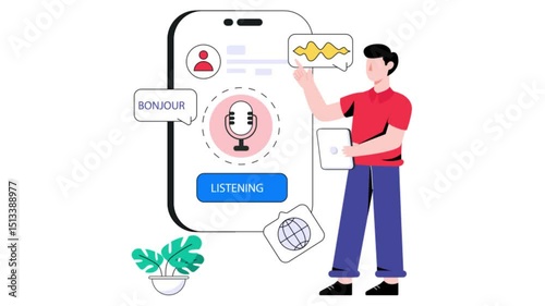 Wallpaper Mural Voice Translation 2D Flat Animation Torontodigital.ca