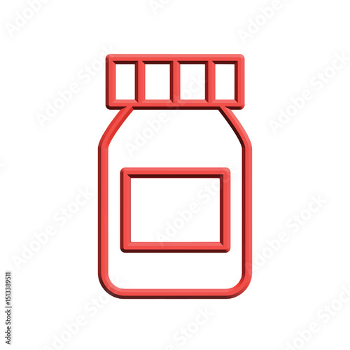 Medicine bottle icon design template
