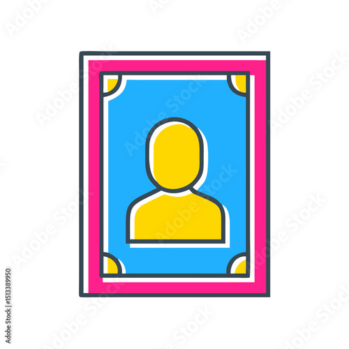 background with a yellow character portrait  