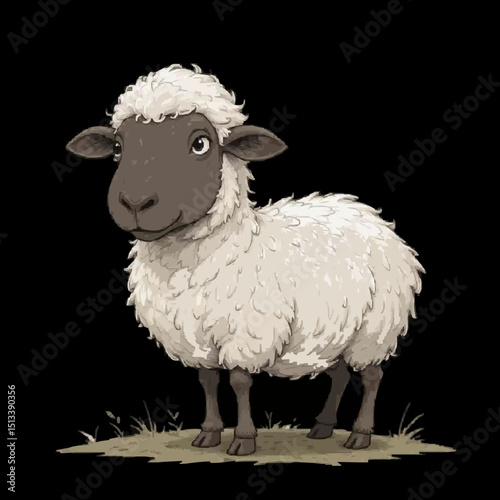 vector illustration of sheep