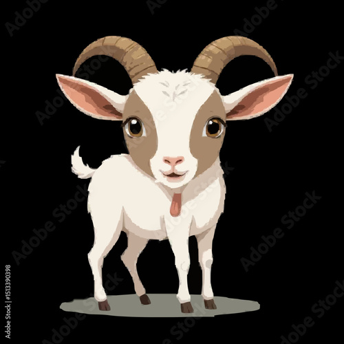 vector illustration of a goat