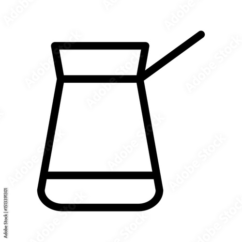 turkish cezve line icon