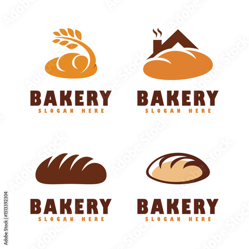 Bread or bakery logo vector design