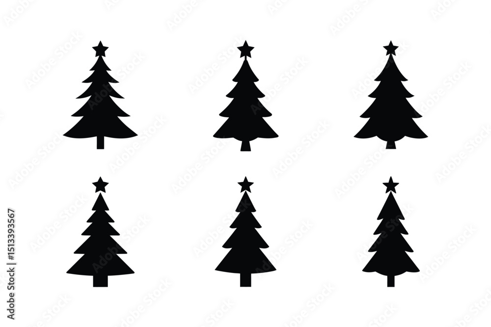 Obraz premium christmas tree set