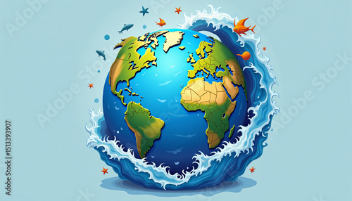save our world logo design