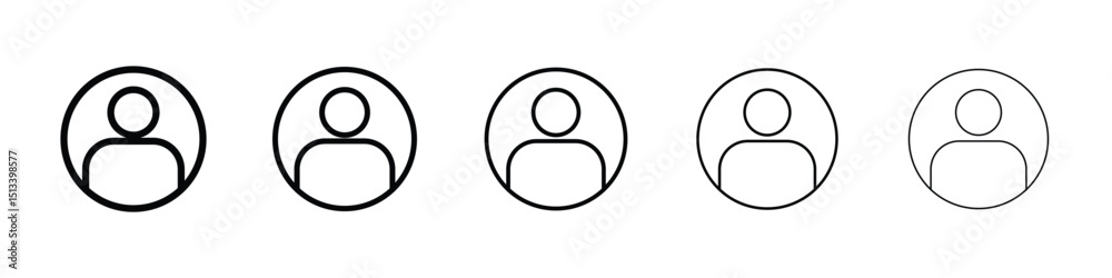 Fototapeta premium Account icon Outline and flat style designs