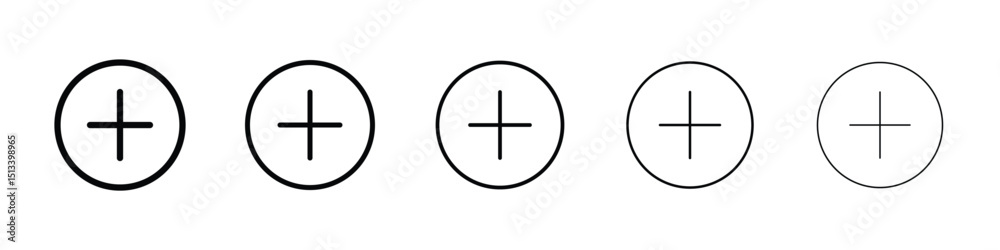 Fototapeta premium Add icon Outline and flat style designs