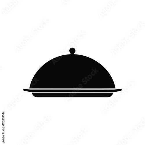 restaurant cloche isolated on white background