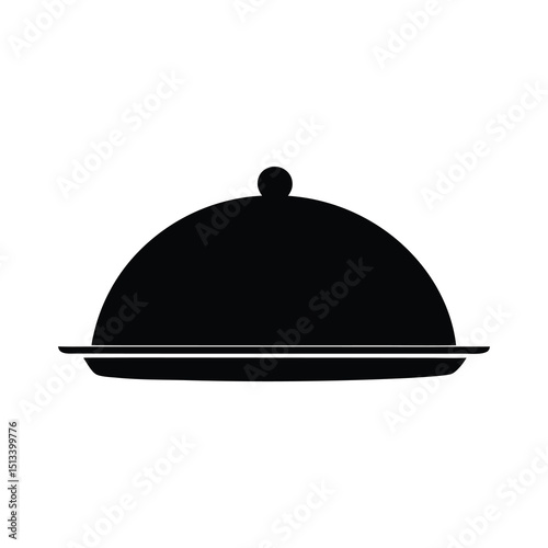 restaurant cloche on white background