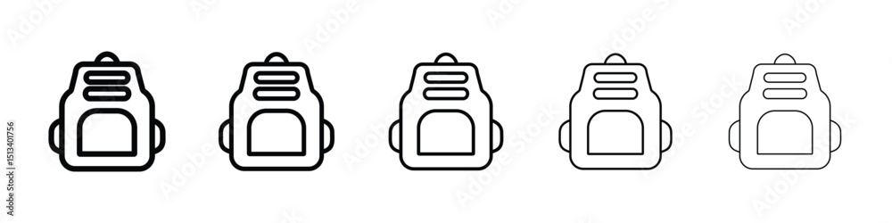Obraz premium Backpack icon Outline and flat style designs