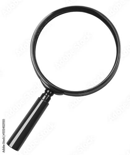 magnifying glass isolated on transparent background