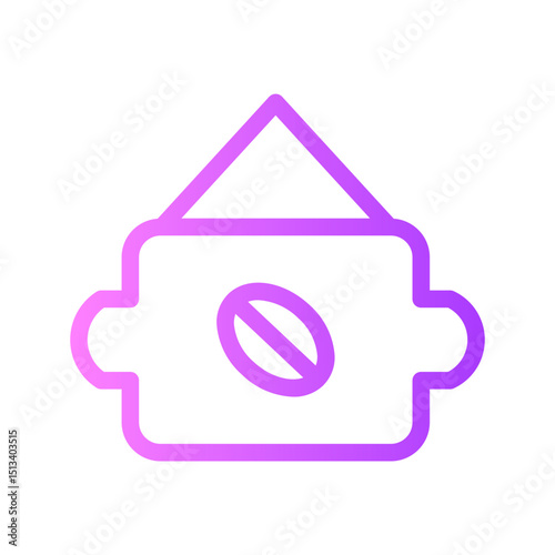 signboard gradient icon