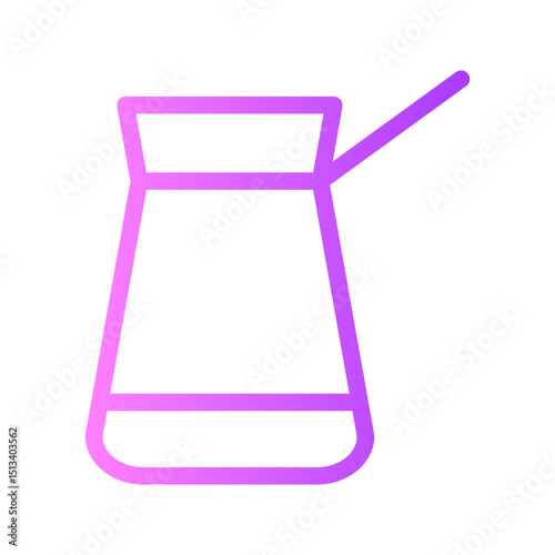 turkish cezve gradient icon