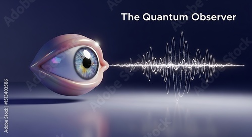 The Quantum Observer: Eye Watching Wave in Quantum Physics Visualization