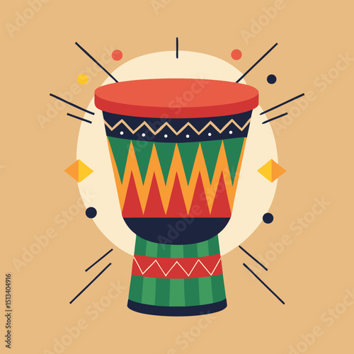 Lone Star Texas Symbol with Juneteenth Flag Colors Vector Illustration