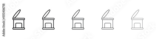 Canned food icon Outline and flat style designs