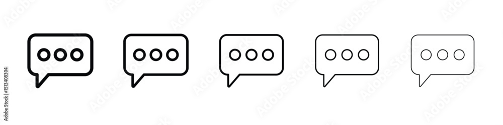 Naklejka premium Chat icon Outline and flat style designs