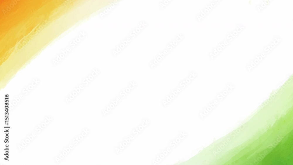 indian, flag, abstract, orange, saffron, green, watercolor, tricolour, background, freedom, independence day, republic day, motion, advertise, animation, gradient, video, 15, august, 26, january, 