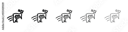 Clean icon Outline and flat style designs