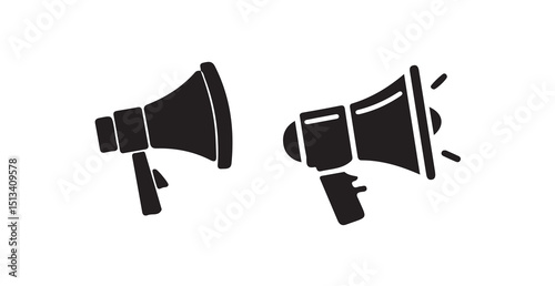 Minimalist Megaphone Icon for Public Alerts and Branding