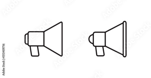 Cropped Megaphone Icon – Half Loudspeaker Symbol for Audio and Campaign Use