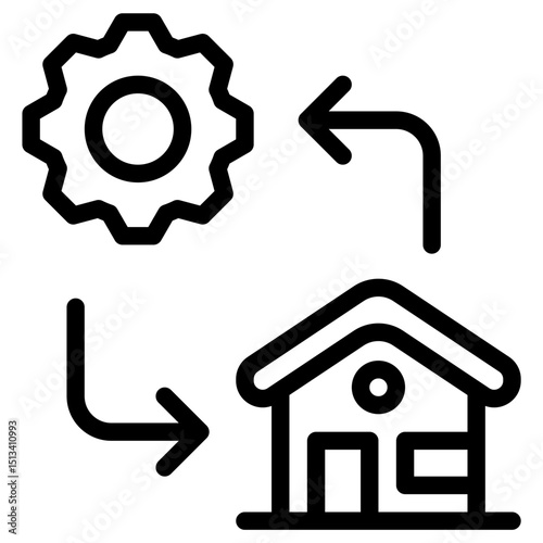 property management line icon