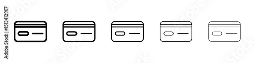 Credit card icon Outline and flat style designs