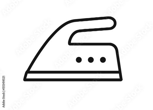 Iron icon illustration in minimal style representing laundry care  