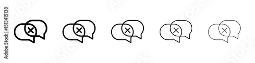 Disagreement icon Outline and flat style designs