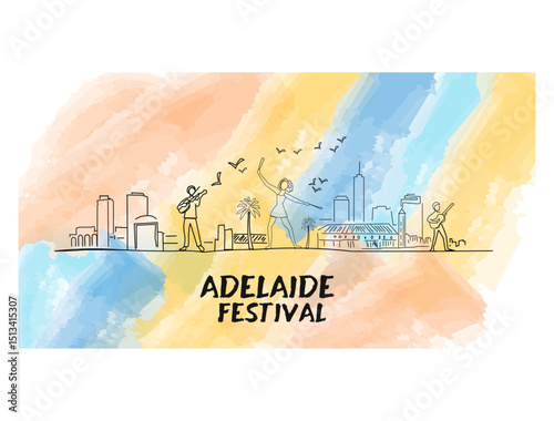 Adelaide Festival Watercolor Art