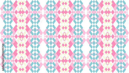 Seamless pattern with rhombuses. Tribal background. Textile rapport.