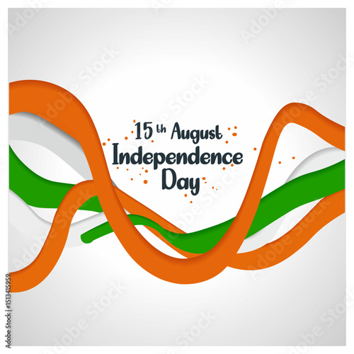 Flowing Tricolor Waves for Indian Independence Day - Abstract August 15th Celebration Vector