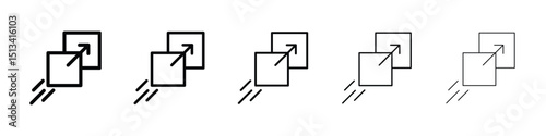 Drag and drop icon Outline and flat style designs