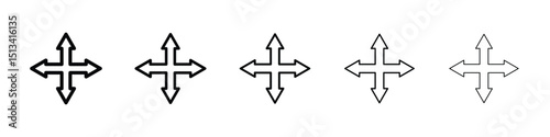 Drag icon Outline and flat style designs