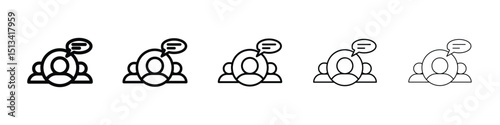 Expert opinion icon Outline and flat style designs