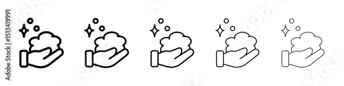 Foam icon Outline and flat style designs