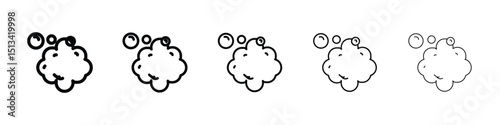 Foam icon Outline and flat style designs