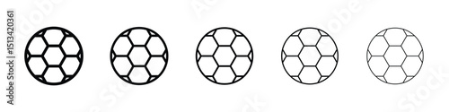 Football icon Outline and flat style designs