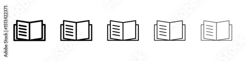 Guide icon Outline and flat style designs